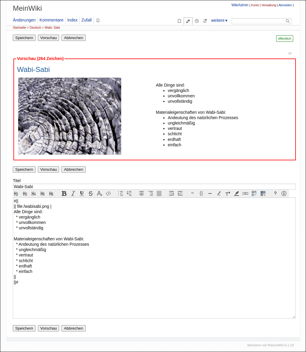 WackoWiki R6.1 Edit Preview