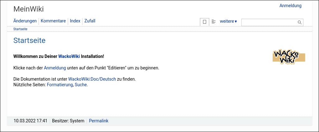 WackoWiki Startseite