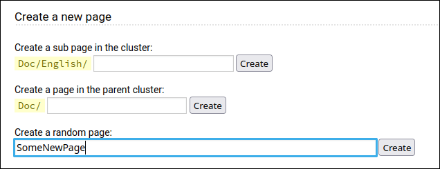 WackoWiki Tutorial Add a new page