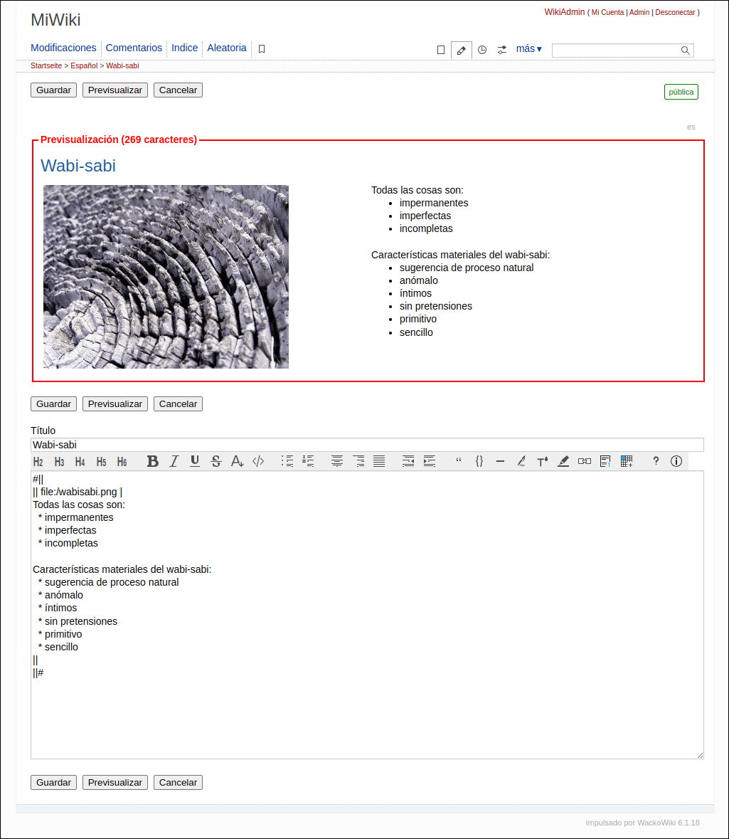 WackoWiki R6.1 Edit Preview