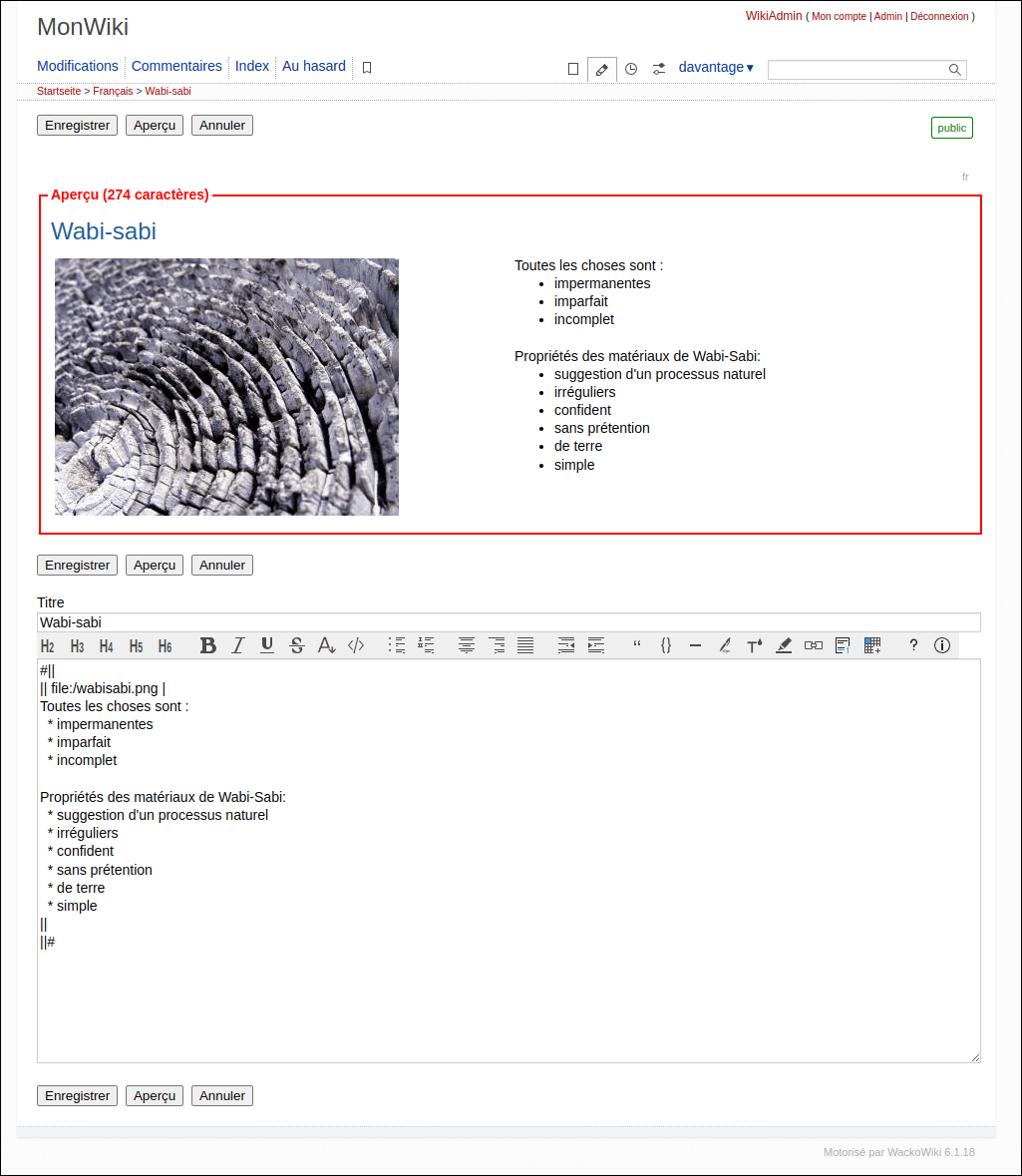WackoWiki R6.1 Edit Preview