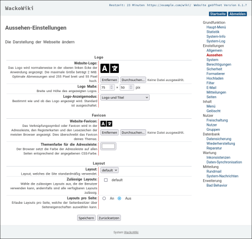 Darstellungsoptionen